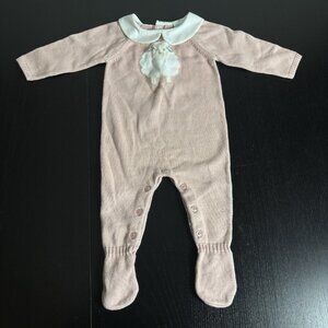 EDGEHILL COLLECTION Baby Girl 3M One-Piece Footed Sweater Knit Romper w/Sheep
